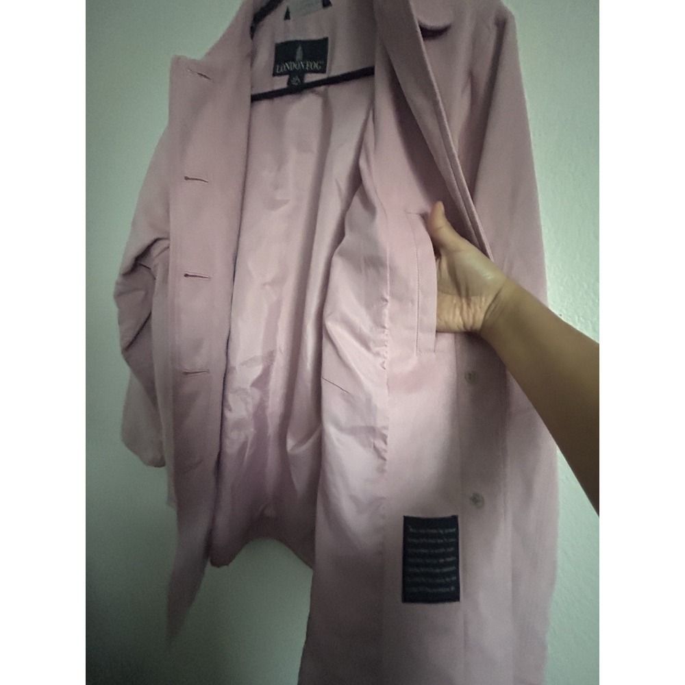 London Fog All Weather Suede Women's Small Pink Long Sleeve Jacket Quiet Luxury - Picture 4 of 9